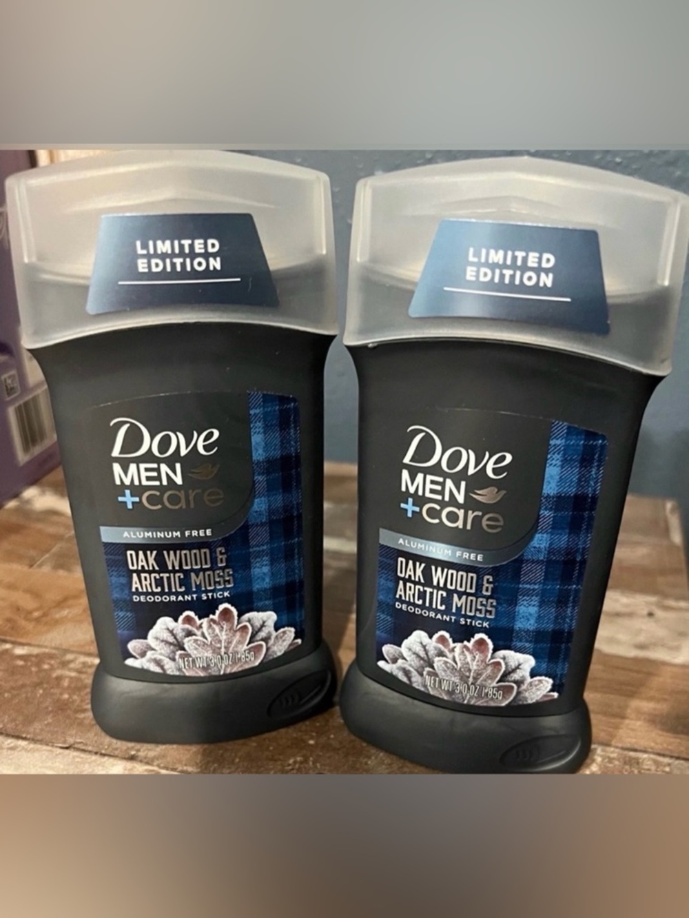 Dove Limited Edition Oak Wood & Arctic Moss Men’s Deodorant Sticks X 2 Both New!